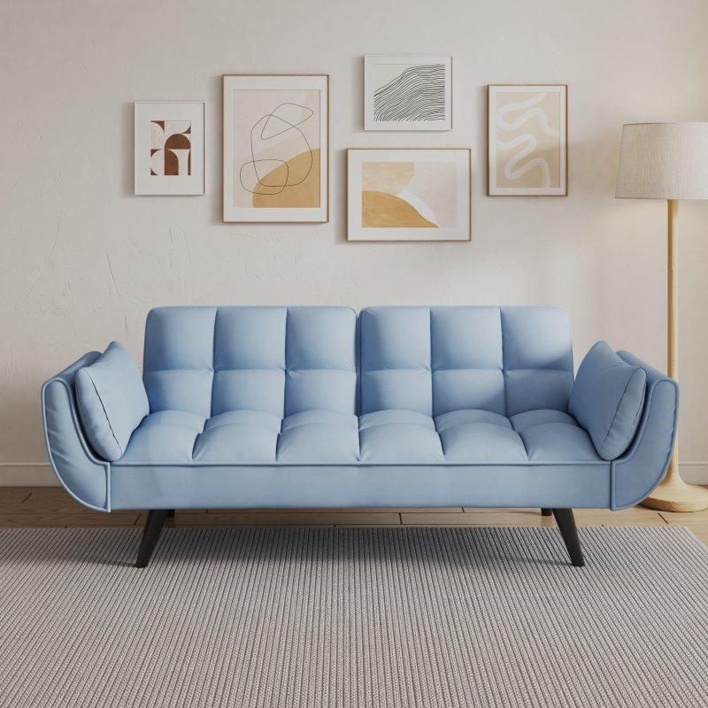 Kadife Yataklı Ayarlanabilir Sırtlıklı Bohem Koltuk - 145 cm - 284530