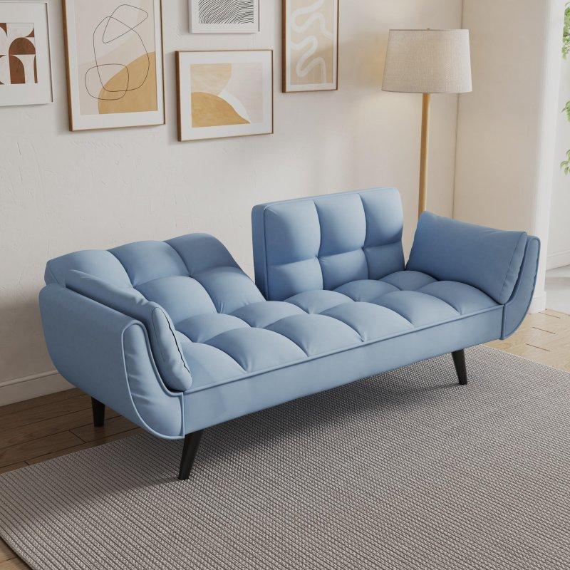 Kadife Yataklı Ayarlanabilir Sırtlıklı Bohem Koltuk - 145 cm - 284530