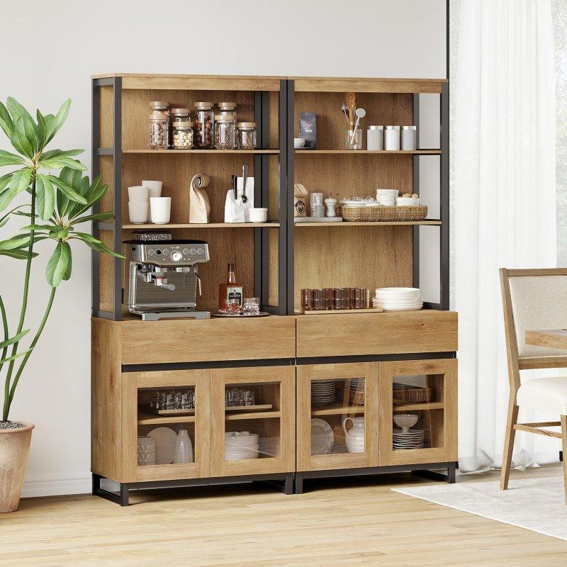 Kahverengi Ahşap 2 Çekmeceli ve Ayarlanabilir Raflı Kitaplık - 183 cm - 320476