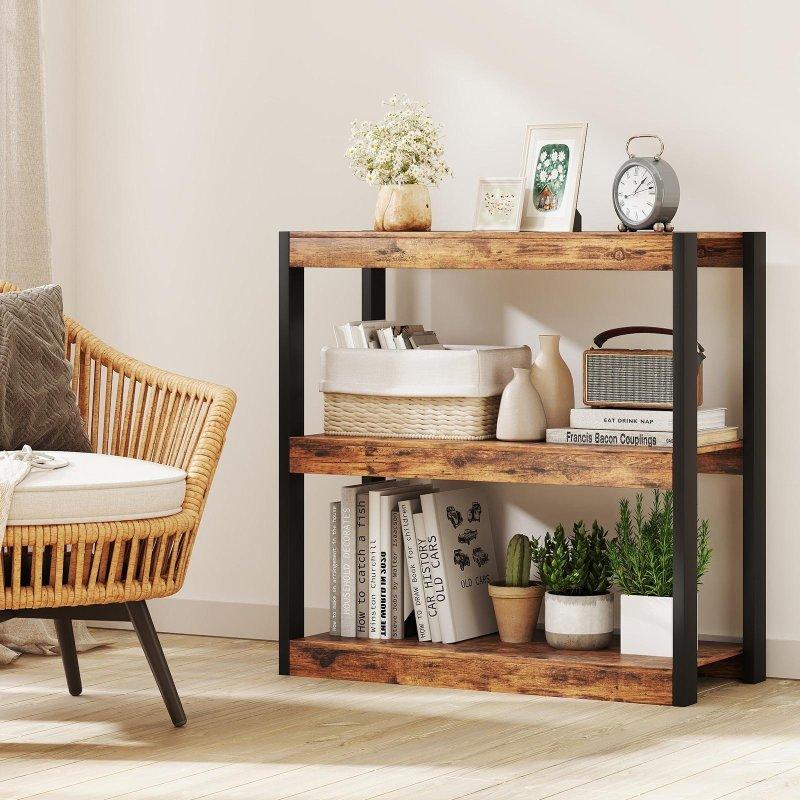 Kahverengi Ahşap 3 Raflı Kitaplık - 91x40x91 cm - 318002