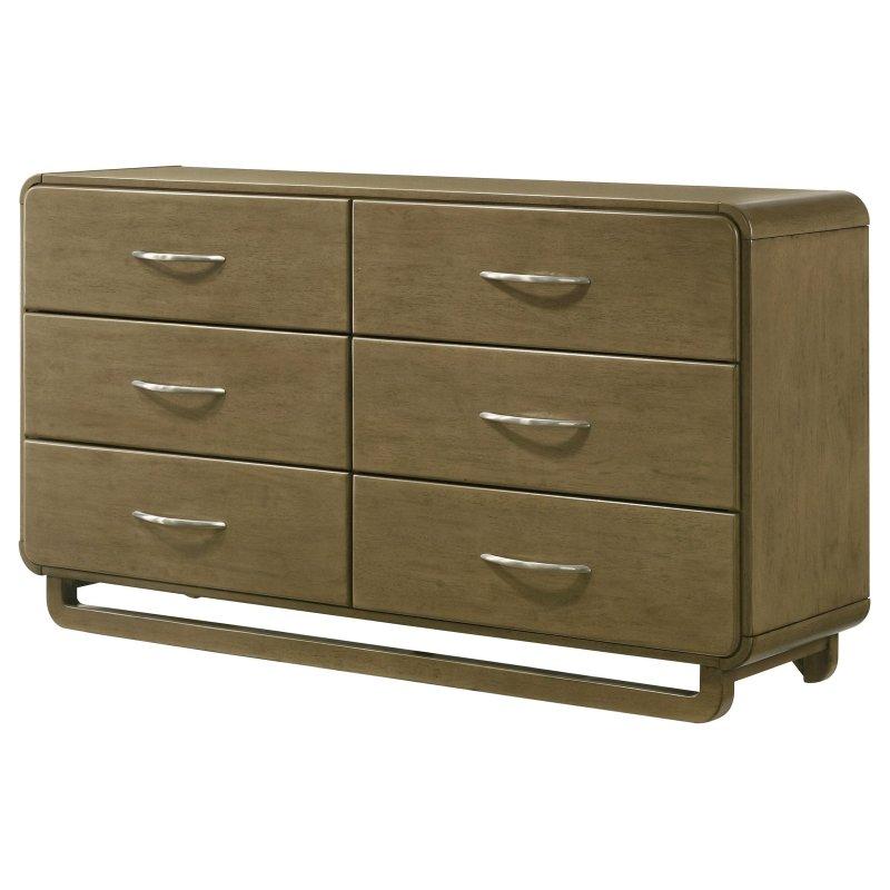 Kahverengi Ahşap 6 Çekmeceli Geniş Şifonyer - 163 cm - 307180