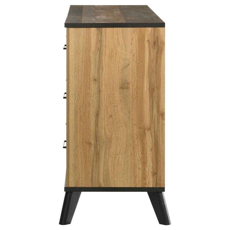 Kahverengi Ahşap 6 Çekmeceli Rustik Modern Şifonyer - 161 cm - 309587