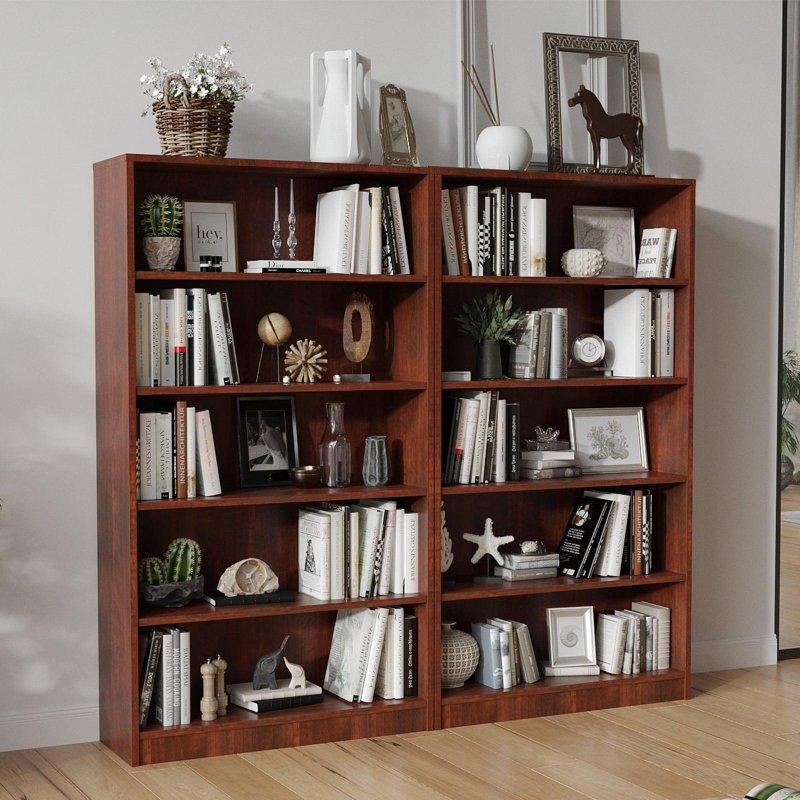 Kahverengi Ahşap Ayarlanabilir Raflı Kitaplık - 152 cm - 318439