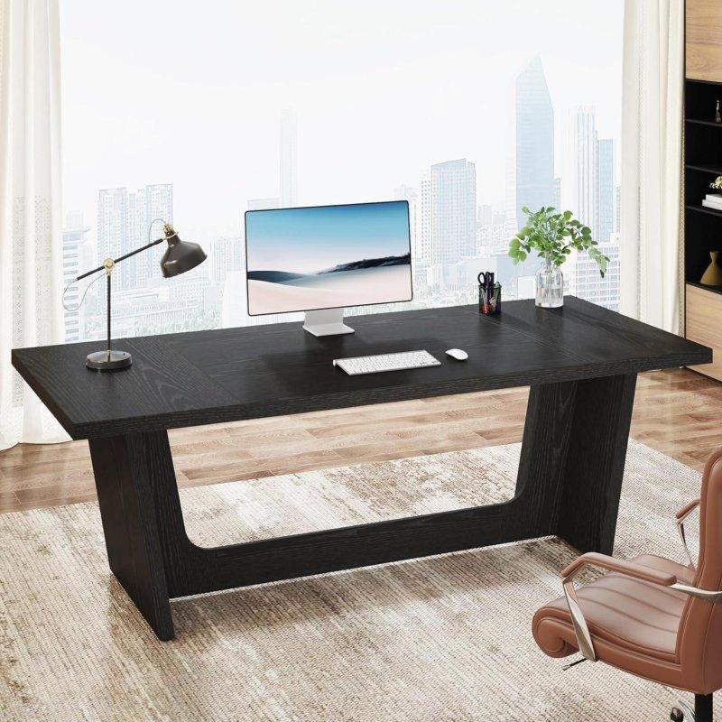 Kahverengi Ahşap Endüstriyel Tasarım Yönetici Ofis Masası - 180 cm - 326983 Kahverengi Ahşap Endüstriyel Tasarım Yönetici Ofis Masası - 180 cm - 326983