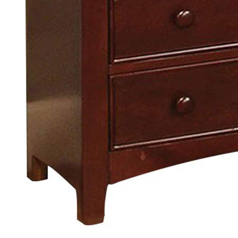 Kahverengi Ahşap Kaplama 5 Çekmeceli Geleneksel Şifonyer - 74x107 cm - 295541