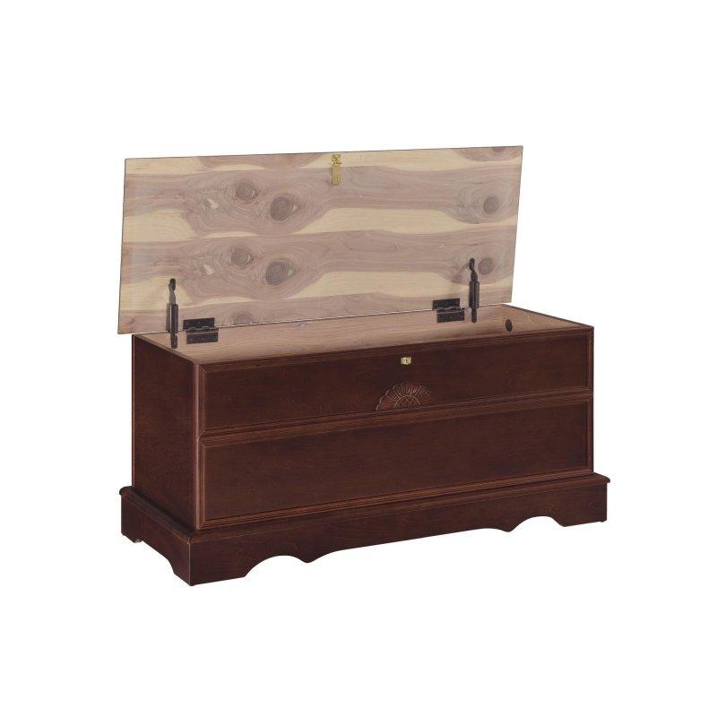 Kahverengi Ahşap Kilitli Kapaklı Geleneksel Şifonyer - 102x47x41 cm - 301543