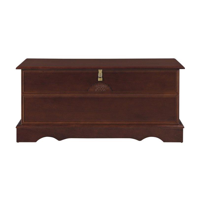 Kahverengi Ahşap Kilitli Kapaklı Geleneksel Şifonyer - 102x47x41 cm - 301543
