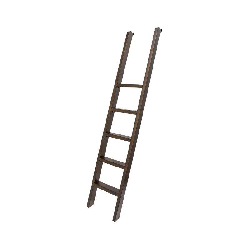 Kahverengi Ahşap Merdivenli Rustik Kitaplık Duvar Ünitesi - 305x239x36 cm - 316647