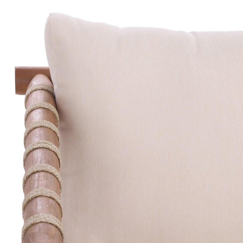Kahverengi Ahşap Minderli 4 Parça Bahçe Takımı - 138x79x67 cm - 275147