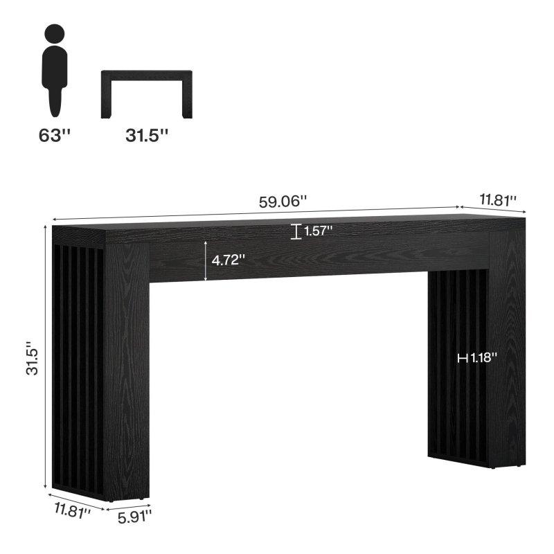 Kahverengi Ahşap Raflı Kır Evi Dresuar - 150 cm - 331937