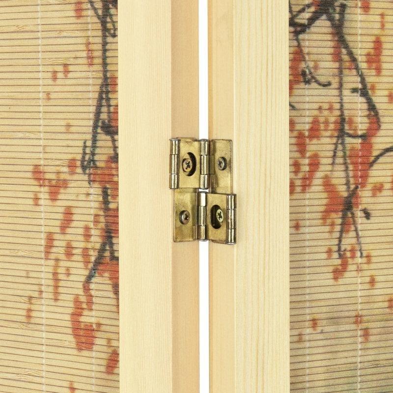 Kahverengi Bambu Rattan Katlanır Paravan - 176x161 cm - 321421