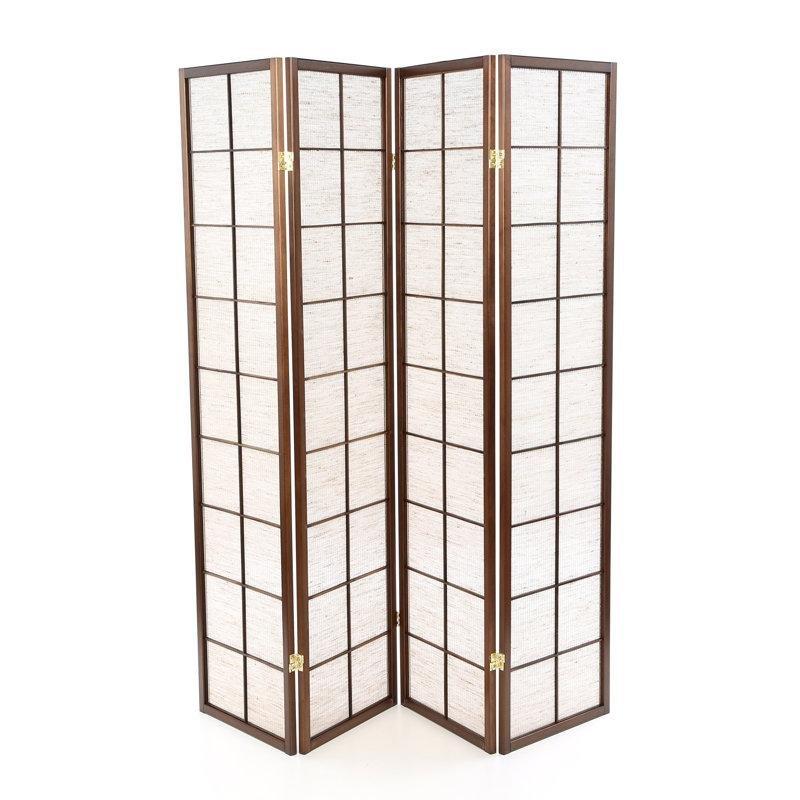 Kahverengi Çam Masif Ahşap Katlanır Paravan - 176x176 cm - 321032