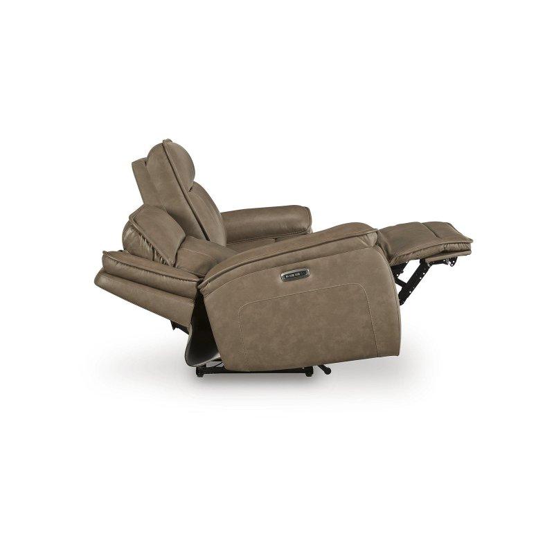 Kahverengi Deri Motorlu Mekanizmalı Ayarlanabilir Başlıklı USB Portlu Bohem Koltuk - 227x107x107 cm - 281121