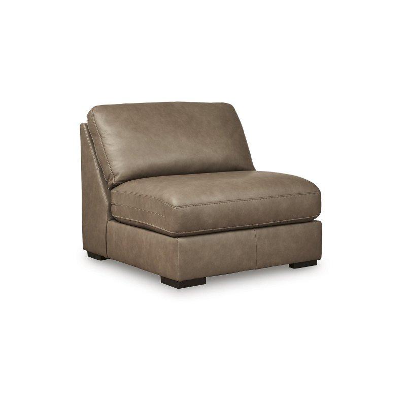 Kahverengi Deri ve Suni Deri Modüler 3 Parçalı Bohem Koltuk - 338x100x112 cm - 279655