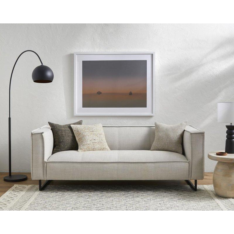 Kahverengi Deri Yüzyıl Ortası Modern 3 Kişilik Bohem Koltuk - 225x99x79 cm - 278394