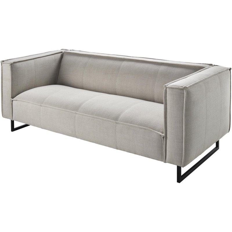 Kahverengi Deri Yüzyıl Ortası Modern 3 Kişilik Bohem Koltuk - 225x99x79 cm - 278394