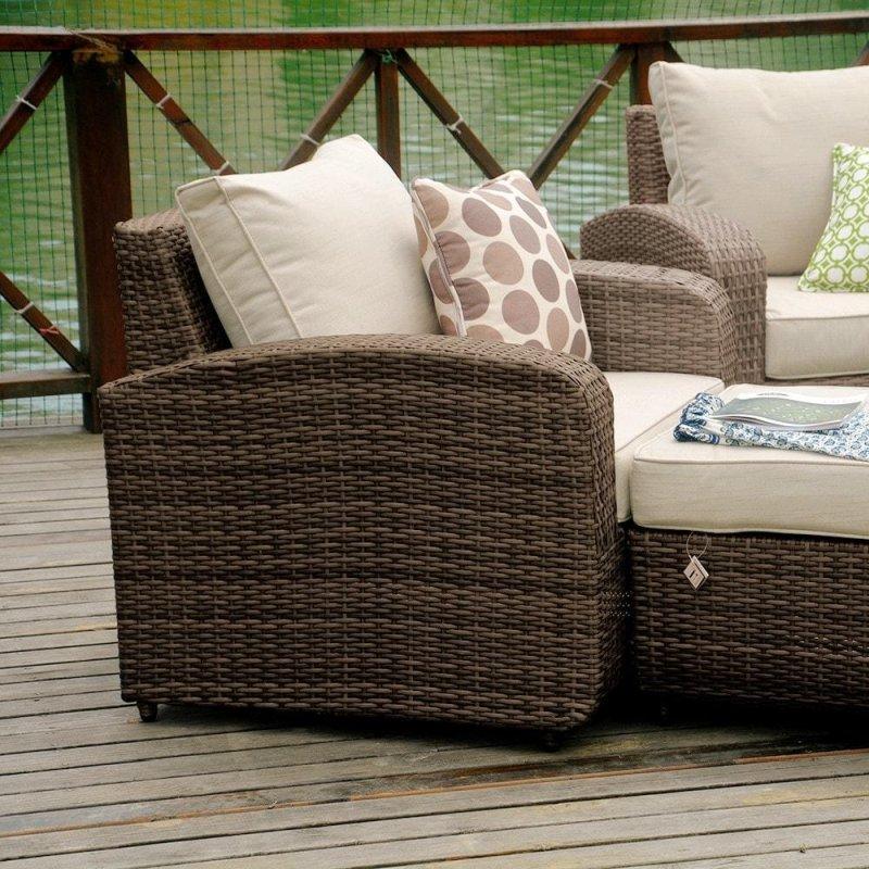 Kahverengi El Örgüsü Rattan Depolamalı 5 Parça Bahçe Takımı - 274853