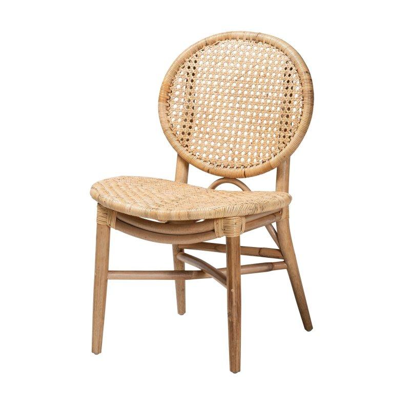 Kahverengi El Yapımı Bohem Rattan Sandalye - 253018