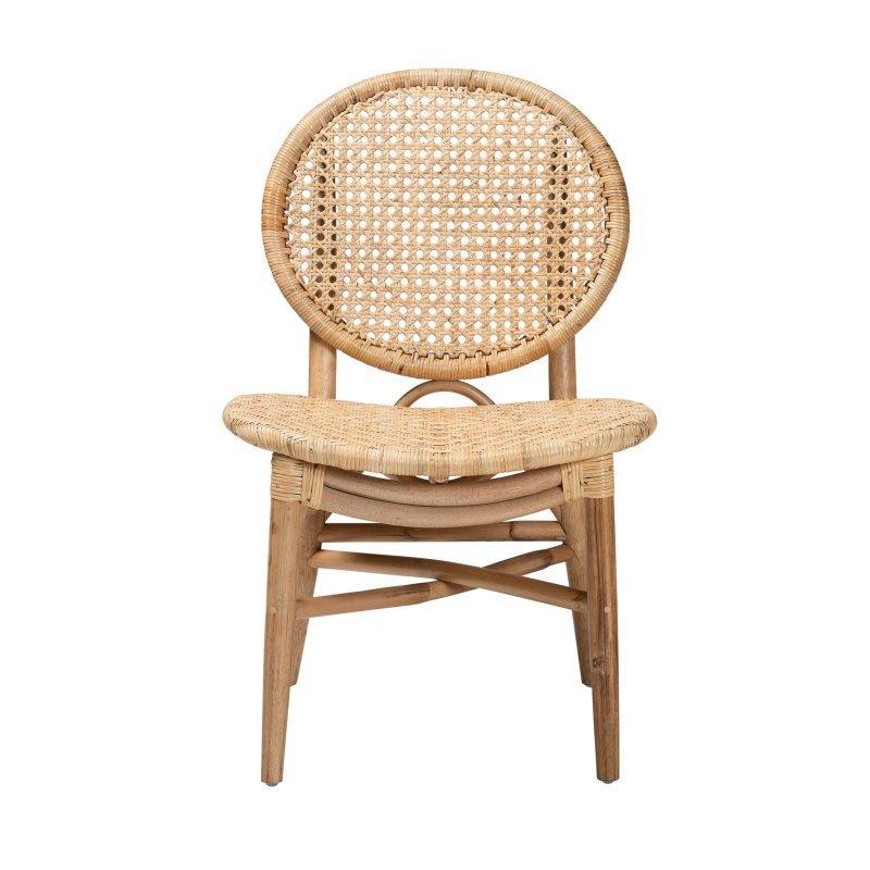 Kahverengi El Yapımı Bohem Rattan Sandalye - 253018