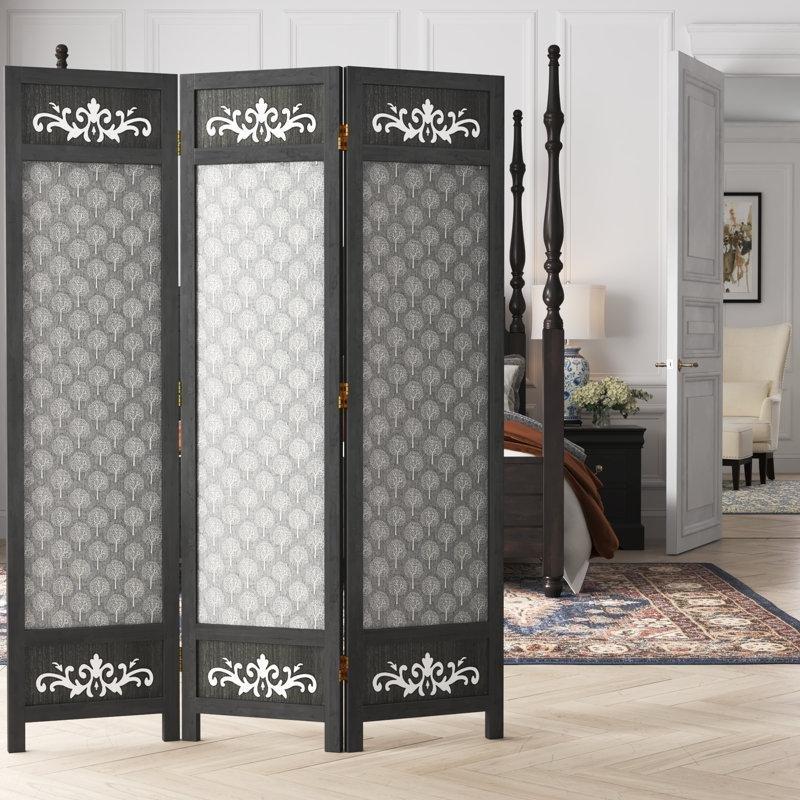 Kahverengi Gri Masif Ahşap Kanvas Katlanır 3 Panelli Paravan - 132x171 cm - 321318 Kahverengi Gri Masif Ahşap Kanvas Katlanır 3 Panelli Paravan - 132x171 cm - 321318