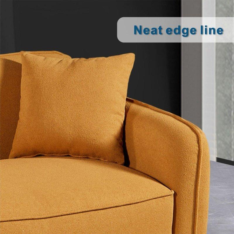 Kahverengi Kadife Yataklı Kıvrık Kollu 3 Kişilik Bohem Koltuk - 230x90x75 cm - 287081