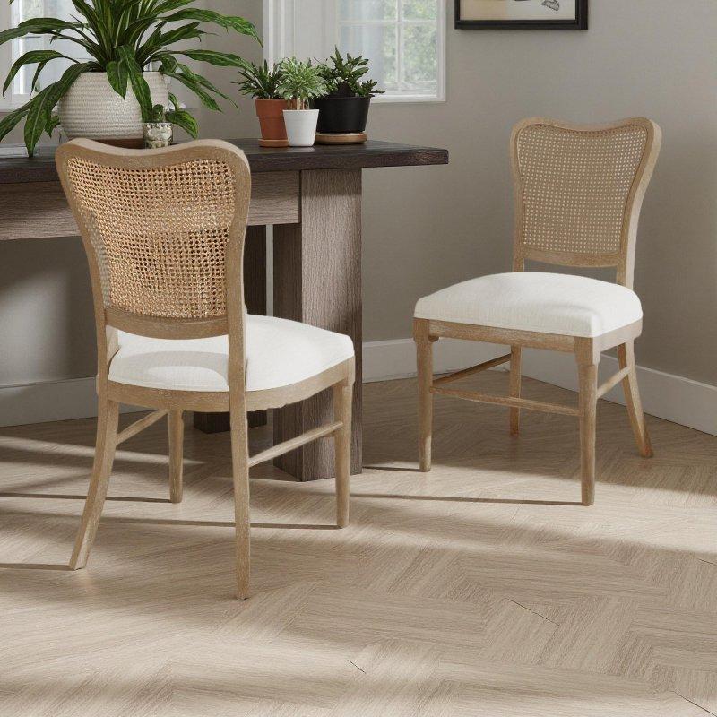 Kahverengi Kauçuk Ağacı Kumaş Döşemeli Vintage Tasarım 2li Set Rattan Sandalye - 60x52x96 cm - 251816 Kahverengi Kauçuk Ağacı Kumaş Döşemeli Vintage Tasarım 2li Set Rattan Sandalye - 60x52x96 cm - 251816