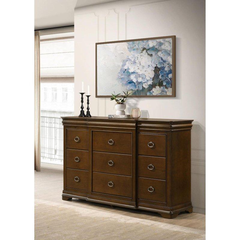 Kahverengi Kiraz 11 Çekmeceli Sedir Astarlı Şifonyer - 173x48x108 cm - 299040