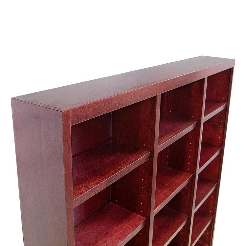 Kahverengi Masif Ahşap 15 Ayarlanabilir Raflı Kitaplık - 183 cm - 316134