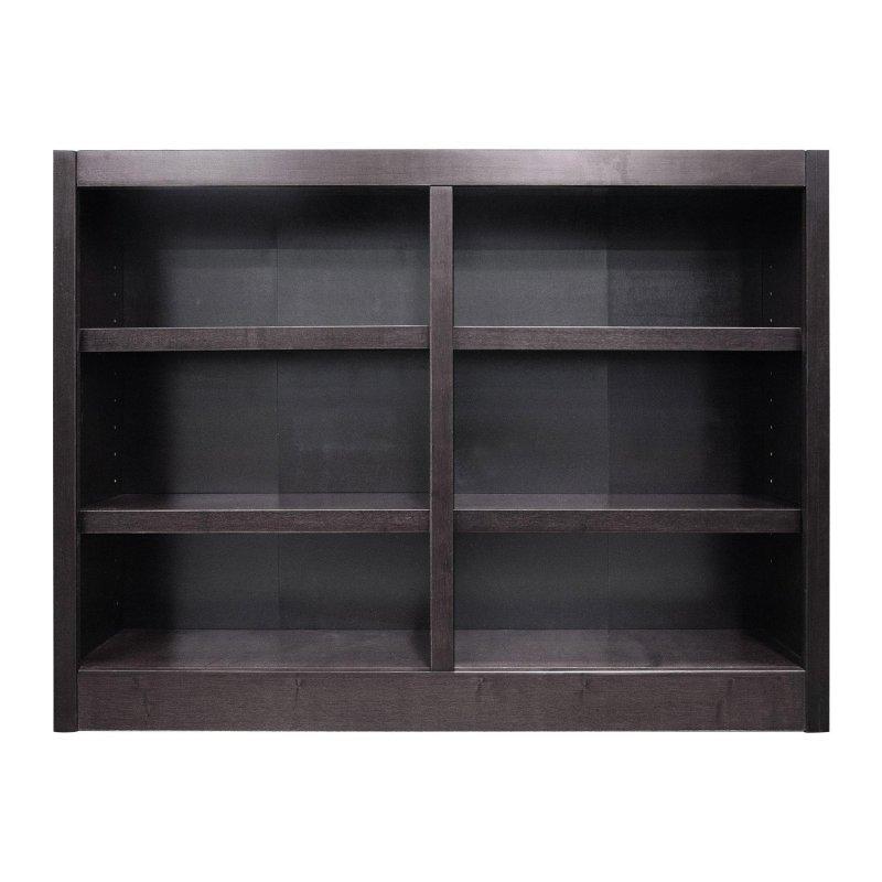 Kahverengi Masif Ahşap Ayarlanabilir Raflı Geniş Kitaplık - 122x92 cm - 319061