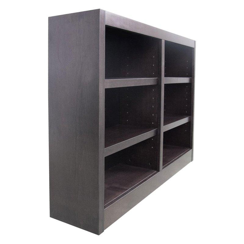 Kahverengi Masif Ahşap Ayarlanabilir Raflı Geniş Kitaplık - 122x92 cm - 319061