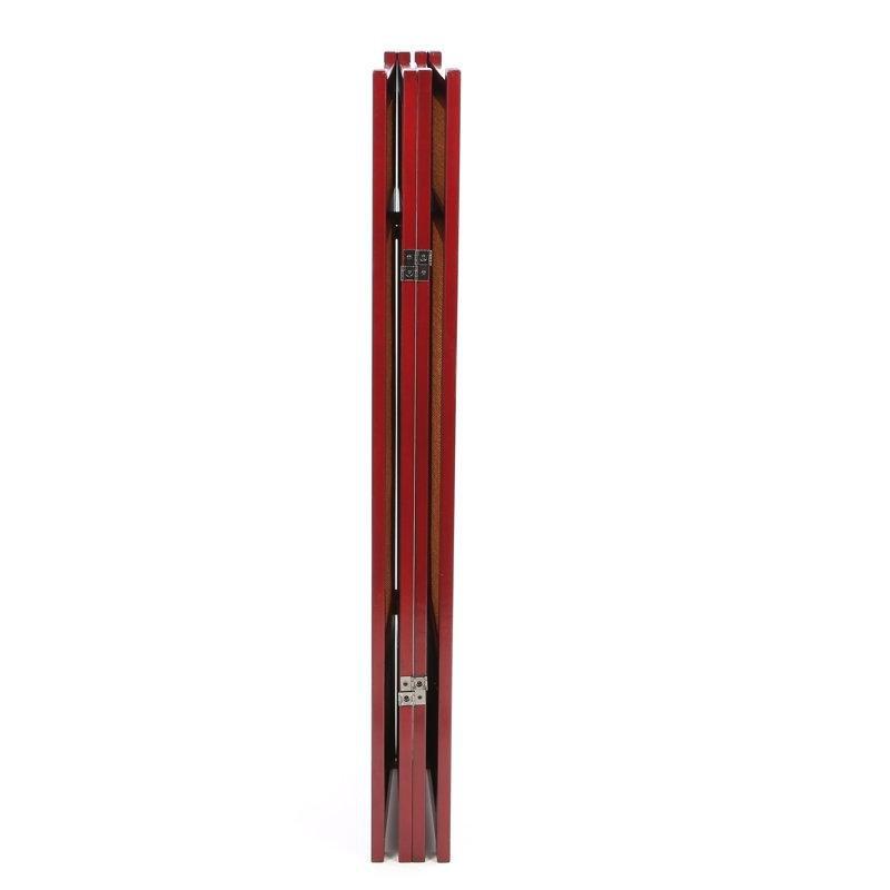 Kahverengi Masif Ahşap Jüt Katlanır Paravan - 122x178 cm - 321754