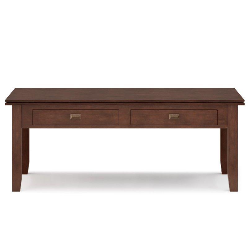 Kahverengi Masif Ahşap Kaldırılabilir Üst Tablalı Saklama Alanlı Akıllı Sehpa - 117x56 cm - 254280