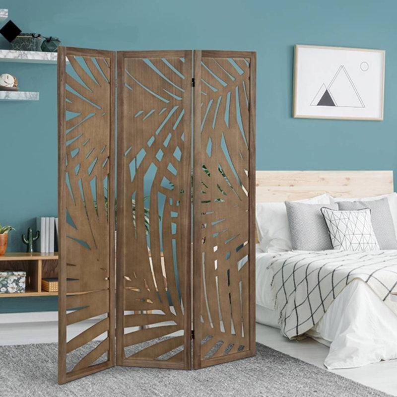 Kahverengi Masif Ahşap Katlanır 3 Panelli Paravan - 170x123 cm - 321779 Kahverengi Masif Ahşap Katlanır 3 Panelli Paravan - 170x123 cm - 321779