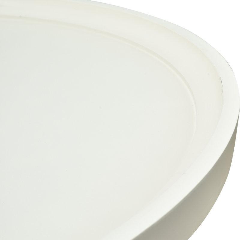 Kahverengi Masif Ahşap Tepsili Üç Ayaklı Yuvarlak Orta Sehpa - 82 cm - 244266