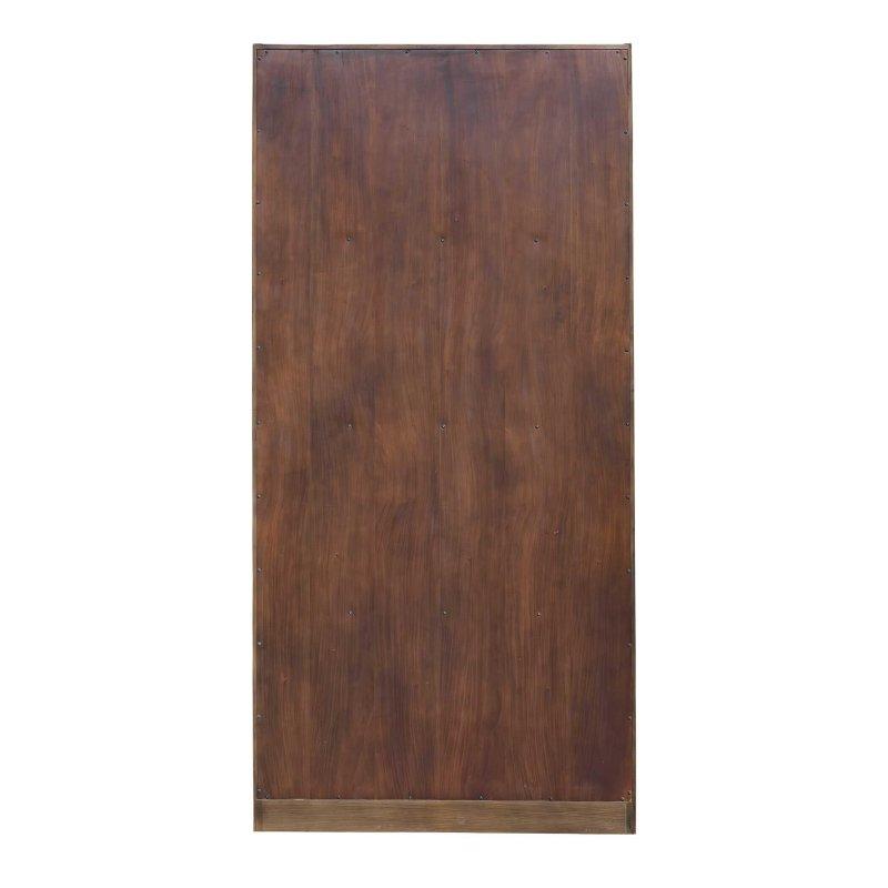 Kahverengi Masif Ahşap ve MDF Kemerli Tasarım 4 Raflı Kitaplık - 102x219x44 cm - 317554