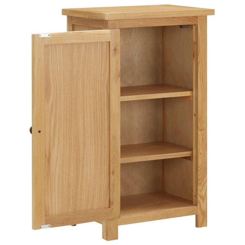 Kahverengi Masif Meşe Ahşap Tek Kapaklı Şifonyer - 45x32x86 cm - 303799