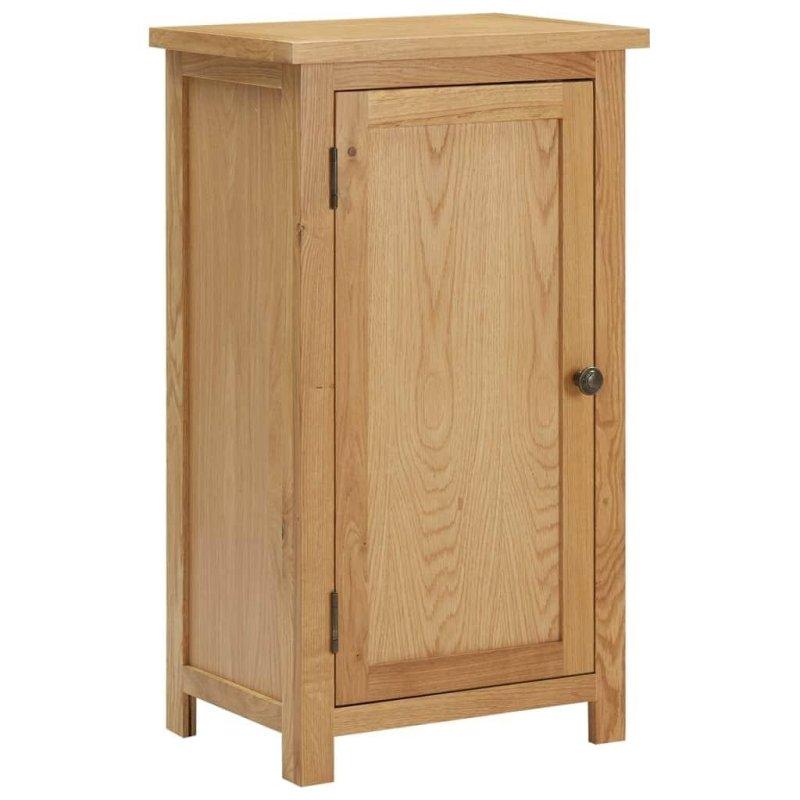 Kahverengi Masif Meşe Ahşap Tek Kapaklı Şifonyer - 45x32x86 cm - 303799