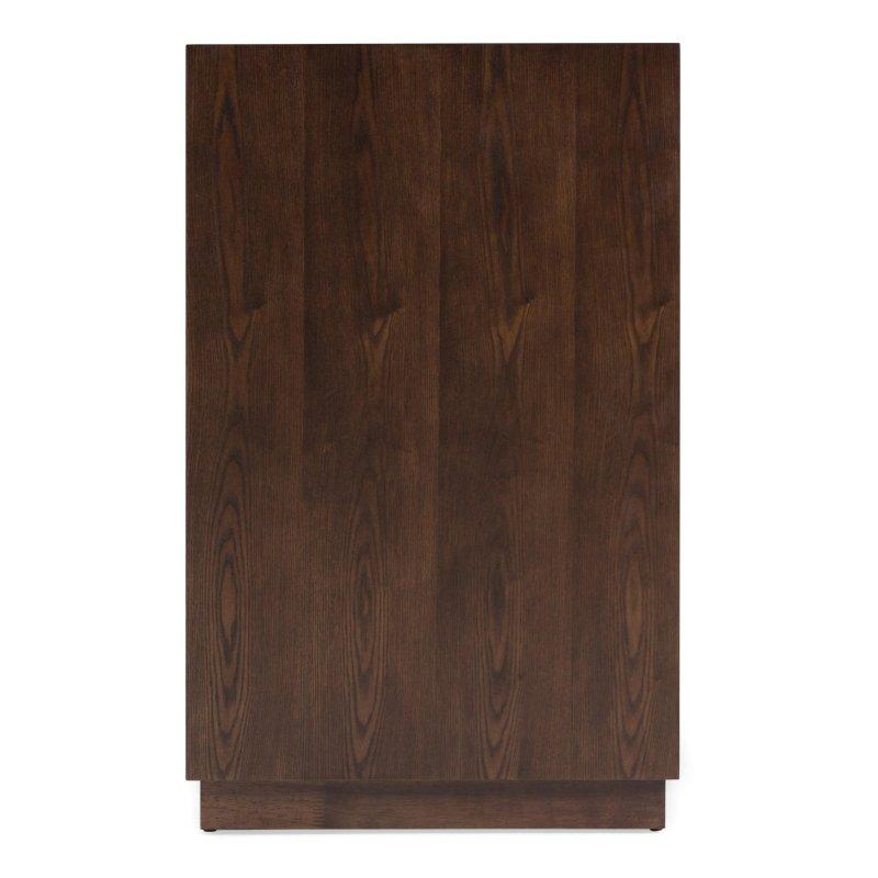 Kahverengi Masif Meşe ve MDF 6 Çekmeceli Gold Kulplu Şifonyer - 173x82x51 cm - 311290