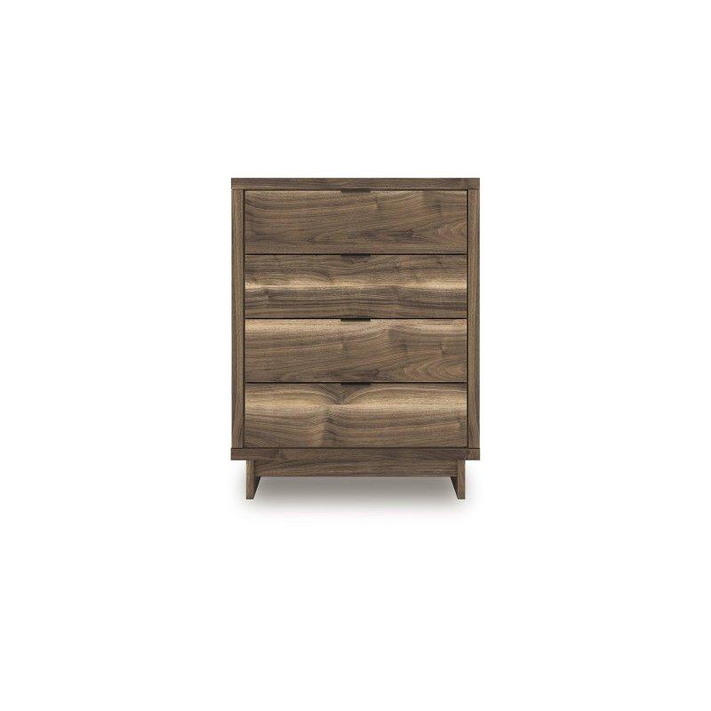 Kahverengi MDF 5 Çekmeceli Entegre Kulplu Şifonyer - 83x51x108 cm - 305825