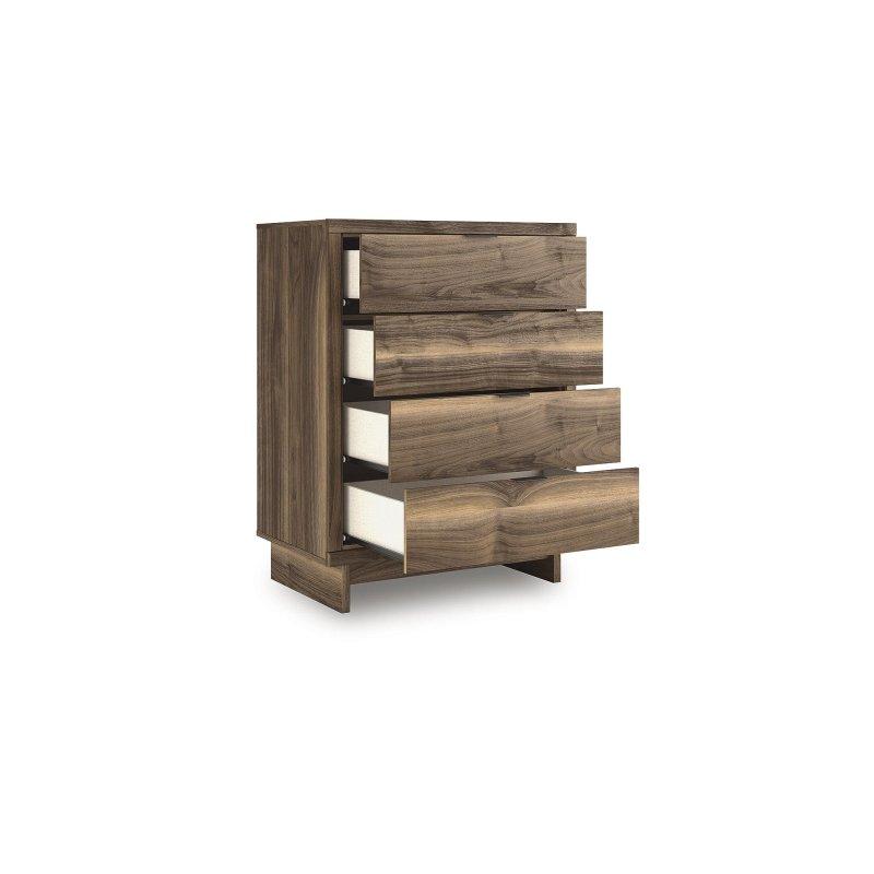 Kahverengi MDF 5 Çekmeceli Entegre Kulplu Şifonyer - 83x51x108 cm - 305825
