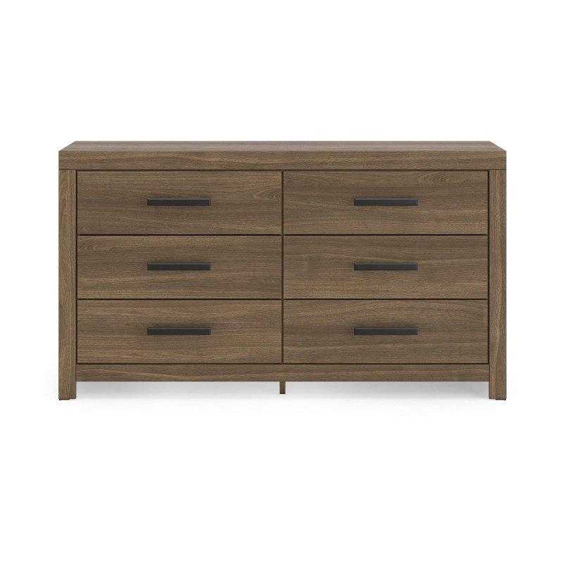 Kahverengi MDF 6 Çekmeceli Kır Evi Tasarım Şifonyer - 301648