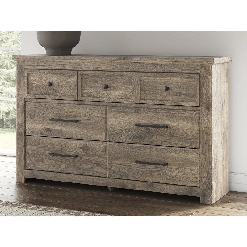 Kahverengi MDF 7 Çekmeceli Rustik Şifonyer - 158x94x41 cm - 309898 Kahverengi MDF 7 Çekmeceli Rustik Şifonyer - 158x94x41 cm - 309898