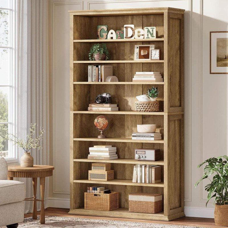 Kahverengi MDF 8 Raflı Ayarlanabilir Kitaplık - 181 cm - 312853