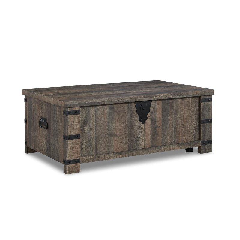 Kahverengi MDF Asansörlü Tabla Akıllı Sehpa - 121x72 cm - 253569