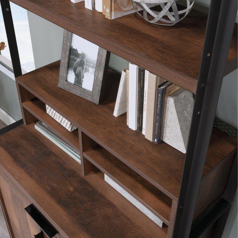 Kahverengi MDF Ayarlanabilir Raflı Kitaplık - 82x30x94 cm - 313584