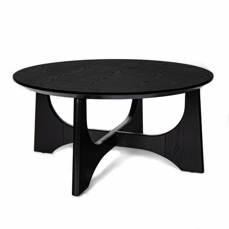 Kahverengi MDF Çapraz Ayaklı Yuvarlak Orta Sehpa - 92 cm - 241308