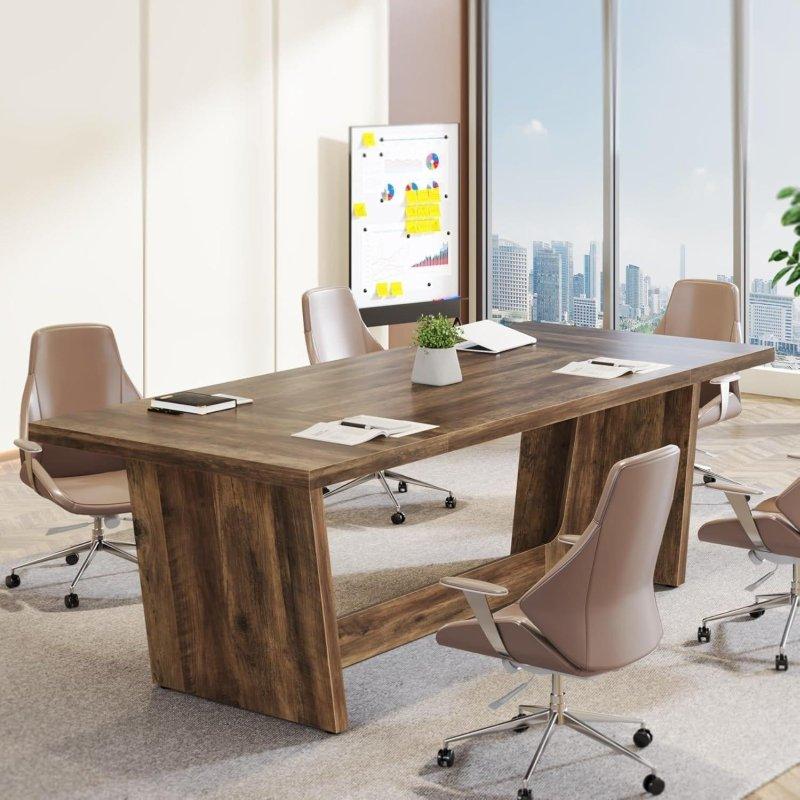 Kahverengi MDF Endüstriyel Dikdörtgen Ofis Masası - 181x80 cm - 325740