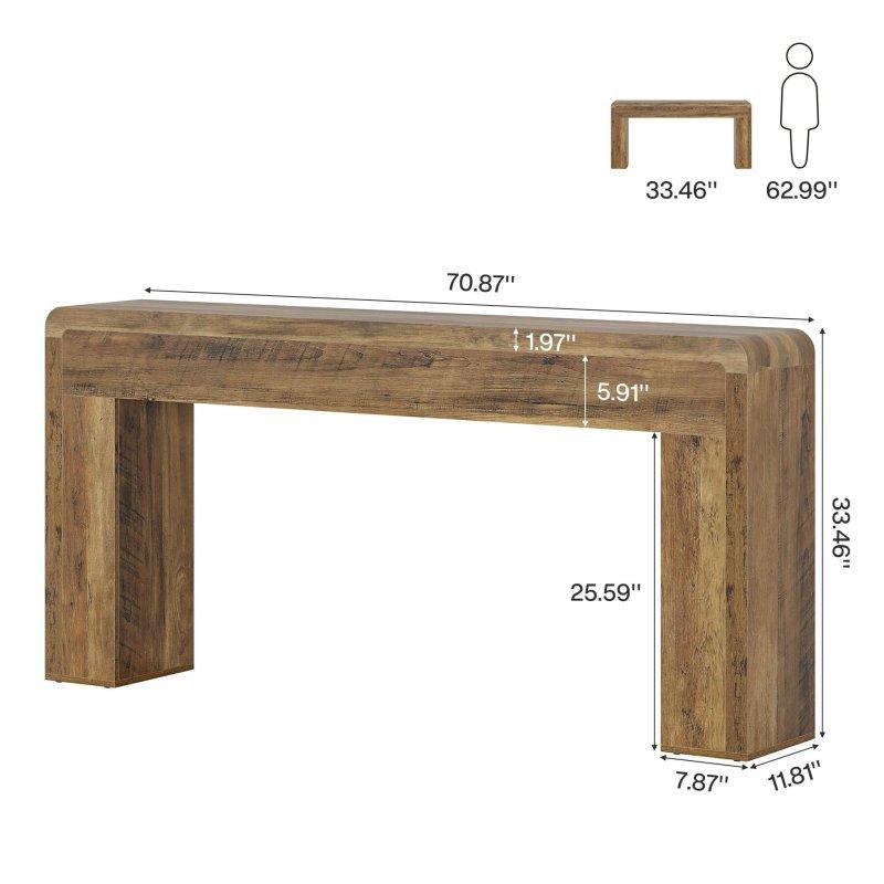 Kahverengi MDF Endüstriyel Rustik Ekstra Uzun Dresuar - 180 cm - 330989