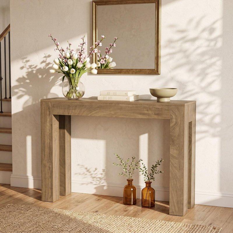 Kahverengi MDF Kır Evi Tarzı Dikdörtgen Dresuar - 106 cm - 331278