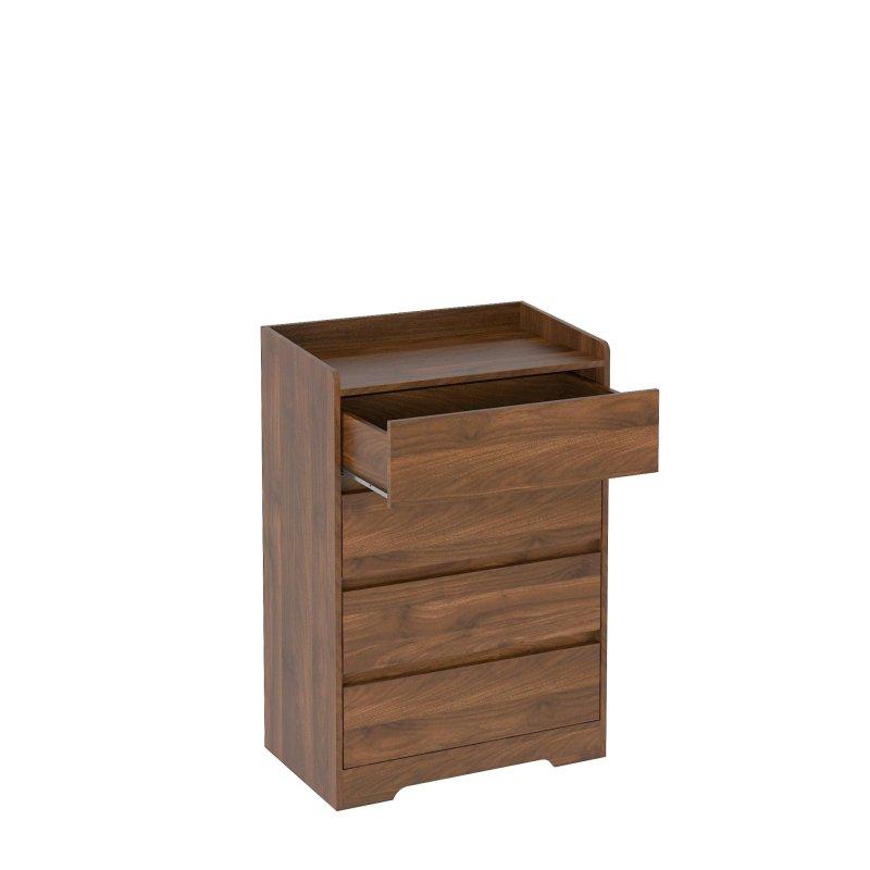 Kahverengi MDF Kulpsuz 4 Çekmeceli Modern Şifonyer - 300091